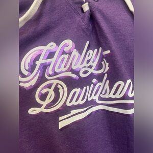 New Harley Davidson long sleeved purple tee.  Cool metallic lettering.
